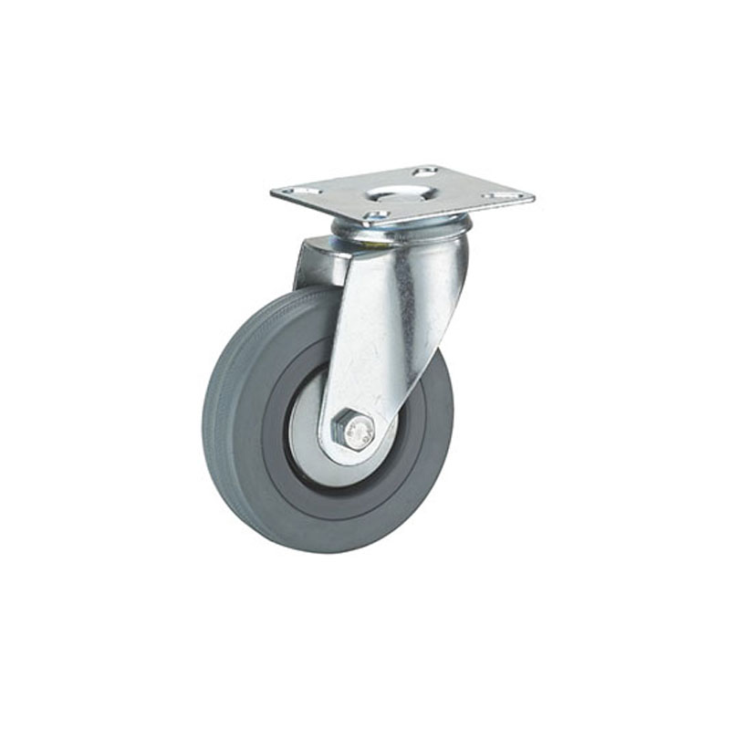 Grey Plastic Caster for Shopping Hand Trolley
