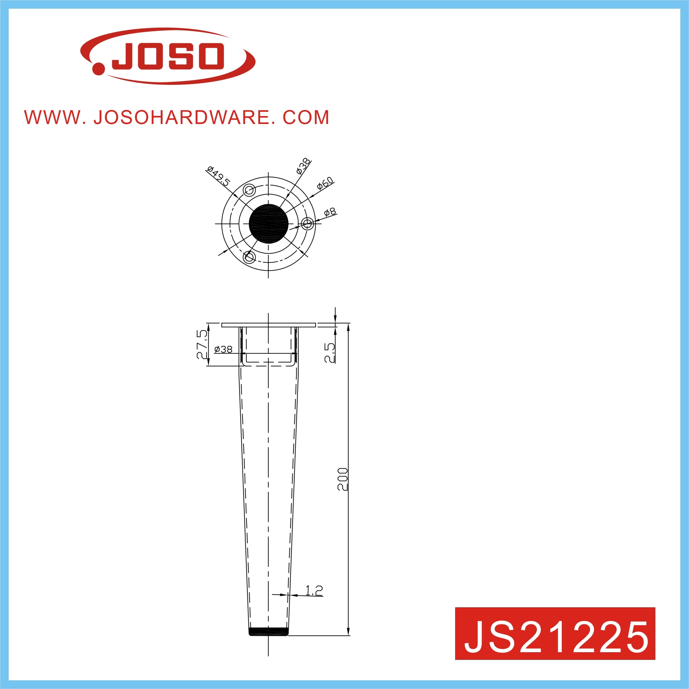 OEM Metal Leg for Bed and Sofa