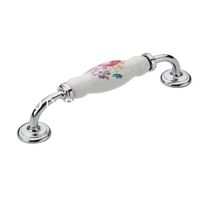 Fashion Slivery Zinc Alloy Ceramics 128mm Handle Furniture Accessories Cabinet Handle