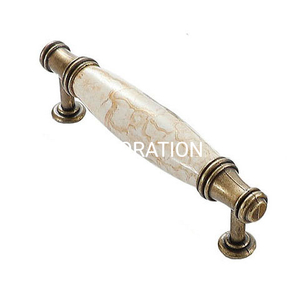 Top Sale fashion Zinc Alloy with Ceramics 128mm Bed Handle Drawer Handle