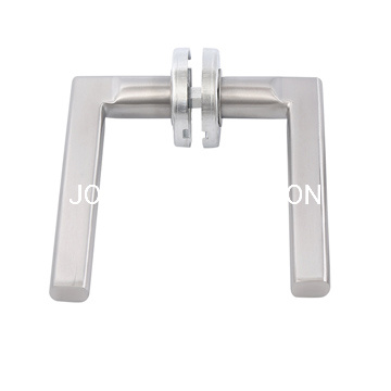Tube Furniture Lever Pull Handle Round Rosette for Glass Door