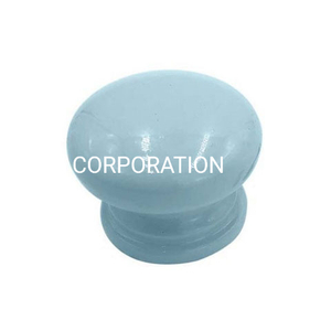 Popular 32mm Colorful Mushroom Zinc Alloy with Ceramics Blue Handle Wardrobe Handle